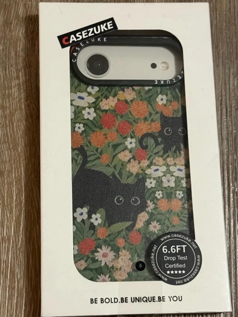 Black Cat Floral iPhone 17 Air Case - Green & Black
